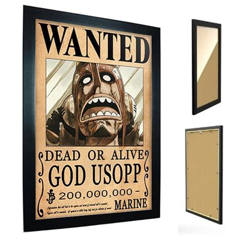 Quadro C Moldura One Piece Cartaz De Procurado Usopp Submarino