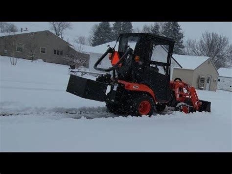 First Big Snow Push With Kioti Cs And Original Tractor Cab Company