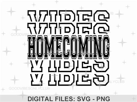 Homecoming Vibes Svg Hoco Shirt Svg Png Team Spirit Etsy