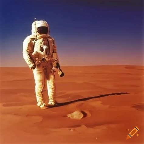 Vintage National Geographic Photo Of The First Man On Mars