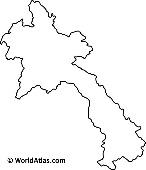 Laos Outline Map