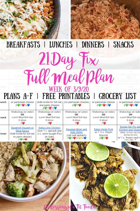 21 Day Fix Meal Plan