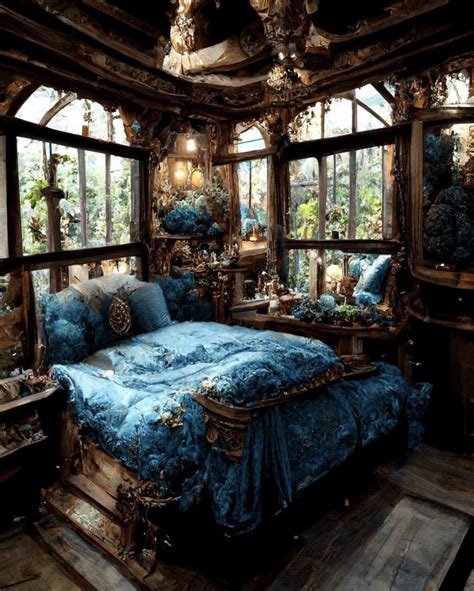 Pin By Bea Brouwer On Fantasy Bedroom Blue Fantasy Rooms Dream