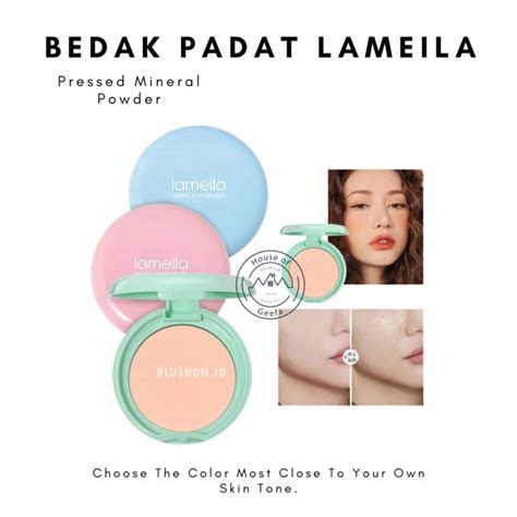 Lameila Makaron Bedak Professional Brand Pressed Mineral Powder Bedak