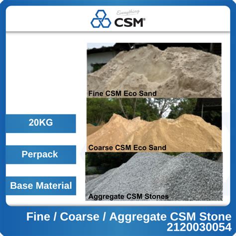 Csm 20kg Coarse Eco Sand Fine Eco Sand Aggregate 34 Stones