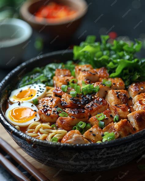 Premium Photo Mouth Watering Photo Of Spicy Ramen On A Bowl