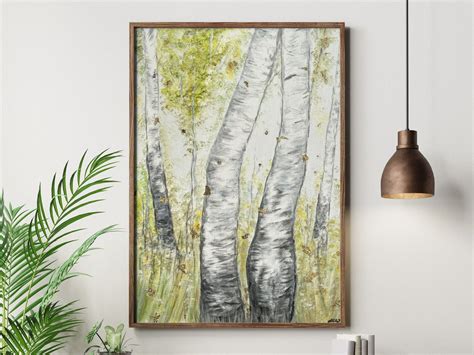 Birch Tree Wall Art Birch Forest Print Digital Download - Etsy