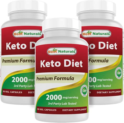 Best Naturals Keto Diet Pills 2000mg 90 Veg Capsules 3 Pack Bhb