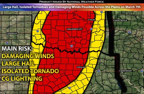 Large Hail Isolated Tornadoes And Damaging Winds Possible Across The