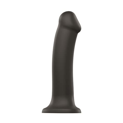Strap On Me Semi Realistic Dual Density Bendable Dildo Black M