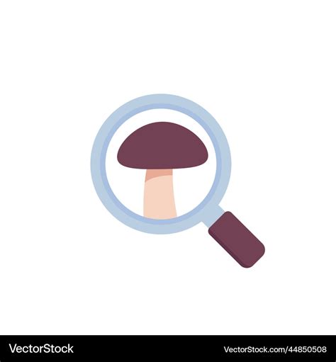 Mycology The Study Of Fungi Flat Icon Royalty Free Vector