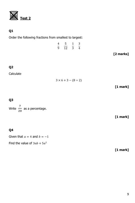 Functional Skills Maths Level Mini Tests Pass Functional Skills