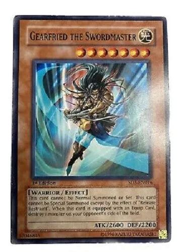 Yu Gi Oh Card Gearfried The Swordmaster Sd En St Edition Light