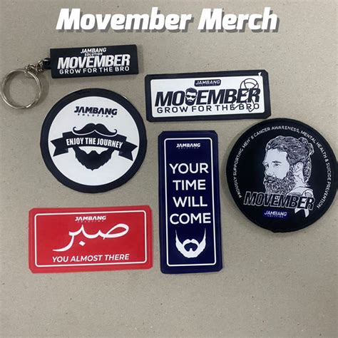 Movember X Jambang Solution Merch - Patches, Keychain, Stickers