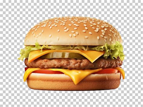 Hamburguesa Jugosa Aislada Sobre Fondo Transparente Png Psd Archivo