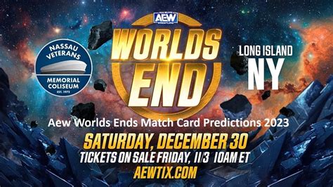 Aew World End Match Card Predictions Youtube