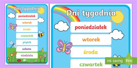 Plakat Dni Tygodnia Teacher Made