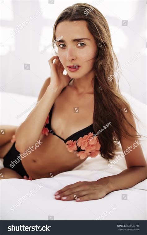 Bikini Model Beautiful Sexy Brunette Girl Stock Photo Shutterstock