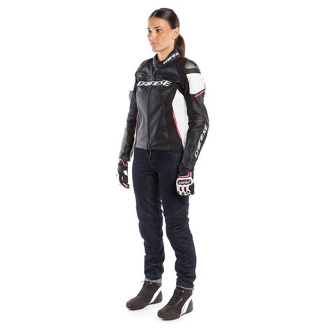 Racing 3 Lady Leather Jacket Leather Motorcycle Jacket Dainese