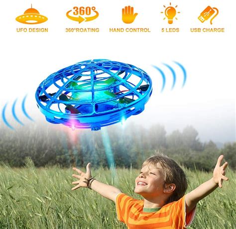 Drones for Kids Hand Controlled - UFO Flying Ball Mini Drone Quad Induction Sensors Hover Star ...