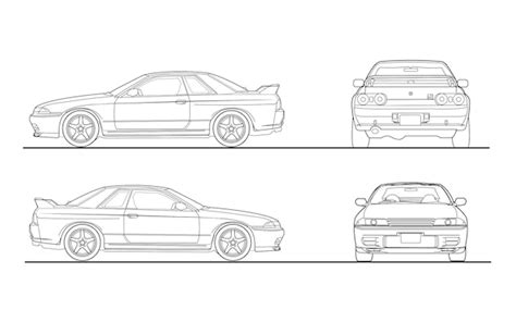 Dessin Au Trait Vecteur De Voiture Ensemble De Combo De Noyade De Main