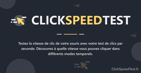 Click Test V Rifiez Les Clics Par Seconde