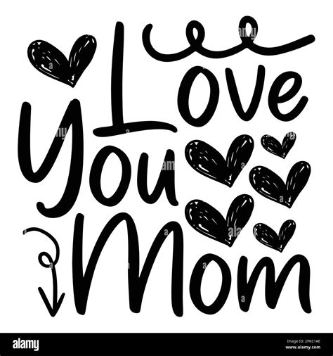 I Love You Mom Mothers Day Typography Shirt Design For Mother Lover