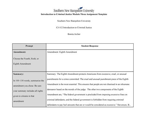 Cj Module Three Assignment Template Introduction To Criminal