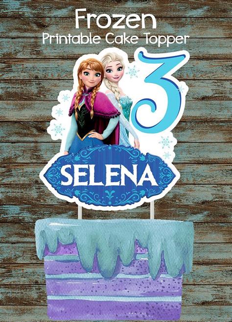 Happy Birthday Free Printable Frozen Cake Topper Printable Printable