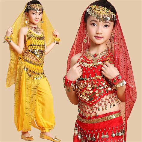 bollywood dance costumes for kids skirts top and pants indian girl ...