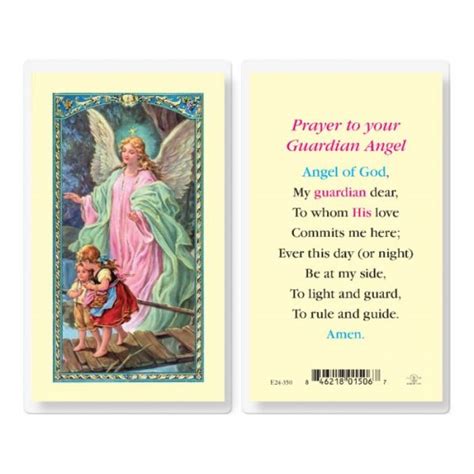 Guardian Angel Holy Card - Holy Family Books & Gifts