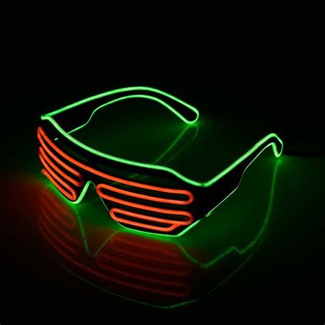 Light Up El Wire Shutter Shades Electricdanceculture