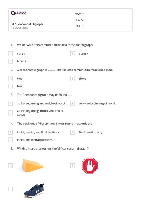 50 Consonant Digraphs Worksheets On Quizizz Free And Printable