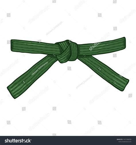 Vector Cartoon Green Karate Belt Stock Vector (Royalty Free) 1415188700 ...