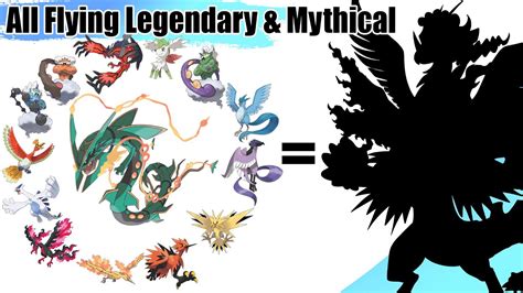 All Flying Legendary Mythical Pokémon Fusion from Kanto to Galar