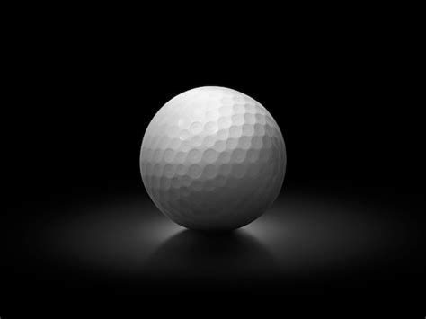 Premium Photo | Golf ball on black background