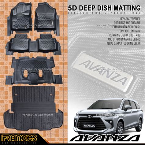 Toyota Avanza All Unit 2022 2024 Thick Thailand Deep Dish Matting