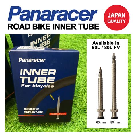 PANARACER Japan Road Bike Inner Tube 700c 25c 35c 60mm 80mm Presta FV