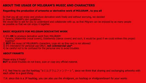 Unofficial MILGRAM Eng On Twitter MILGRAM GUIDELINES Please Read