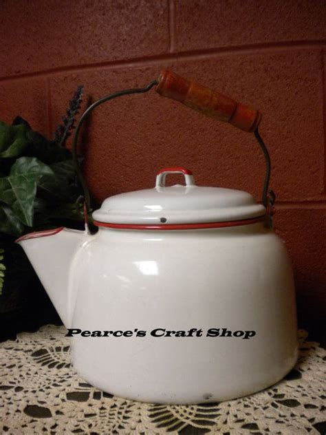 Tea Pot Kettle Enamelware Kettles Vintage Tea Pots Etsy Old Tea