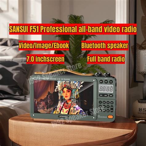 Sansui F F Portable Fm Radio Video Display Radio Wireless Bluetooth