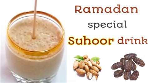 Ramadan Special Healthy Suhoor Drink Almond Date Milk Suhoor Recipe