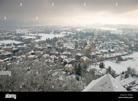 Winter view hohensalzburg castle salzburg hi-res stock photography and ...