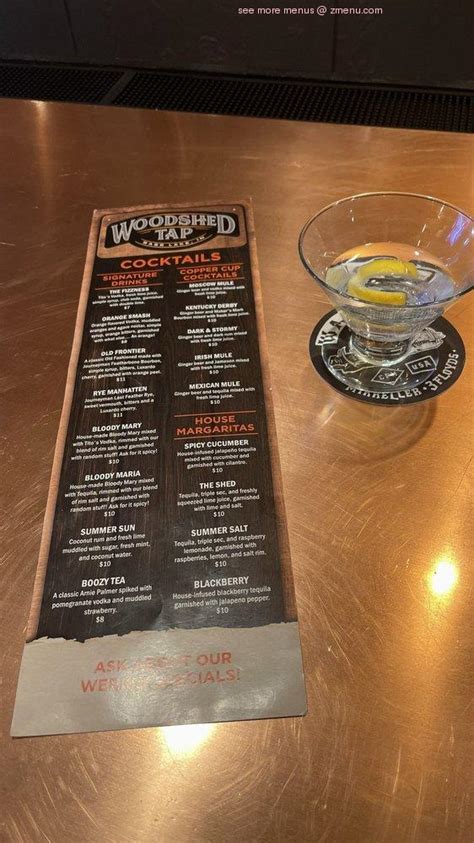 Online Menu Of Woodshed Tap Restaurant Knox Indiana 46534 Zmenu