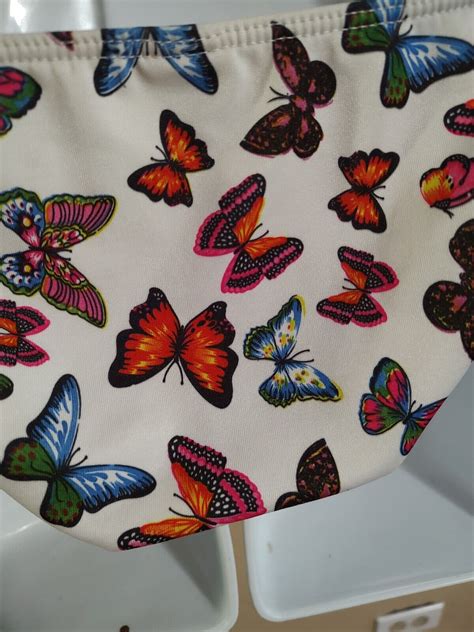 Vintage Y K All Wet String Bikini Size Small Butterfl Gem