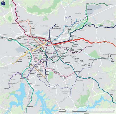 mapa rede metropoitana metro cptm futuro Metrô CPTM