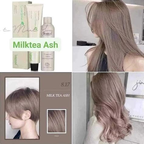 Bremod 817 Milk Tea Ash Hair Color With Oxidizer 100ml Bee Beauty