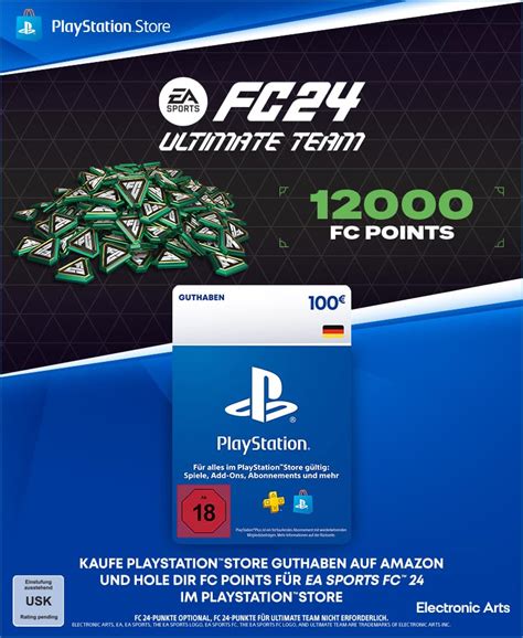 100 PlayStation Store Guthaben für EA SPORTS FC 24 Ultimate Team 12000