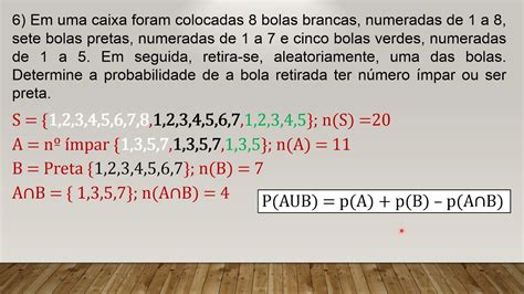 Probabilidade Da Uni O De Dois Eventos Exerc Cios Resolvidos