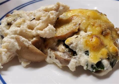 Steps To Prepare Favorite Chicken Spinach Mushroom Bake Recipe Bear